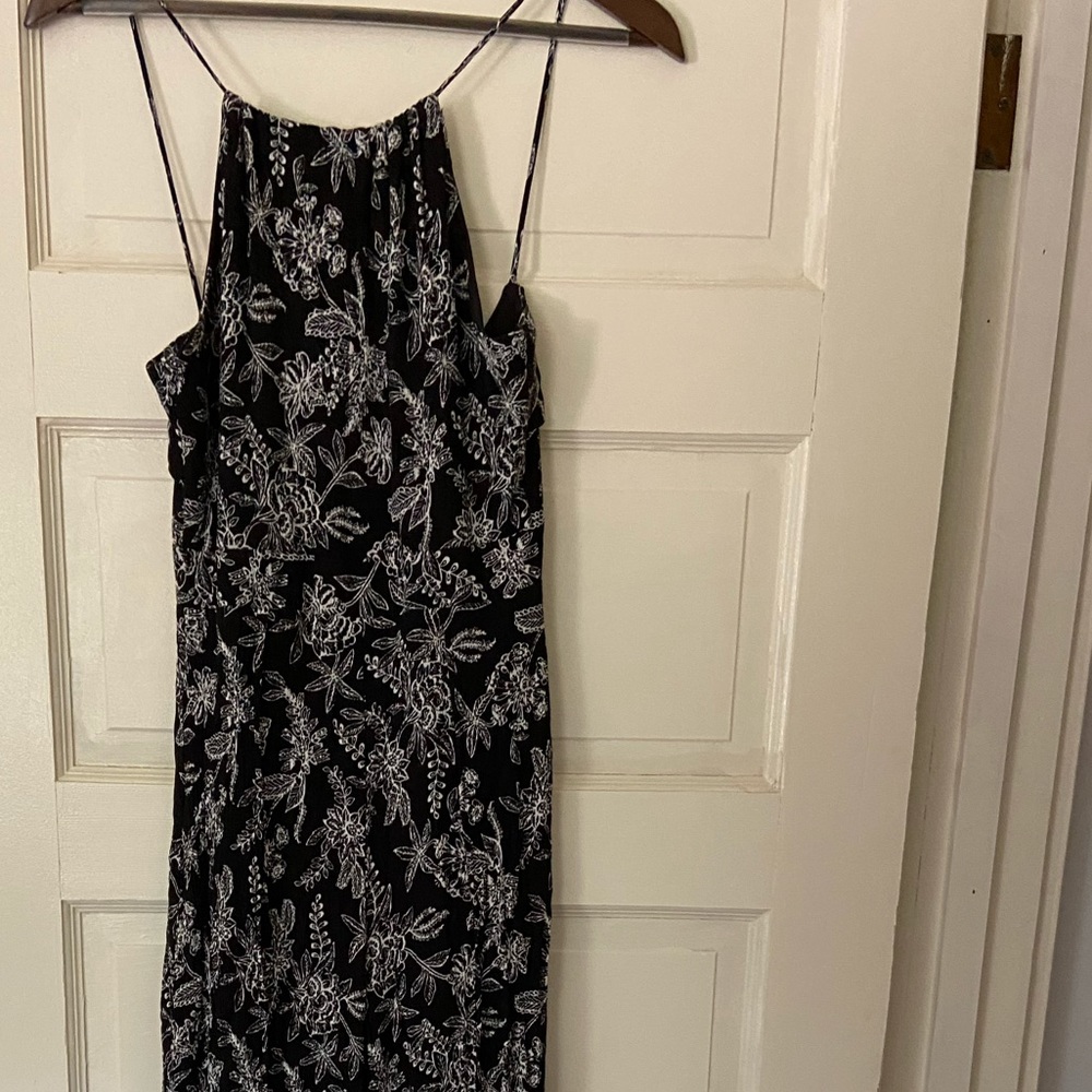Black & white floral jumpsuit